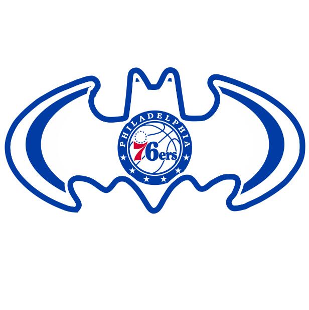 Philadelphia 76ers Batman Logo iron on heat transfer